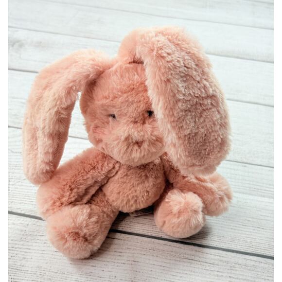 Aurora Easter Bunny Rabbit Soft Pink Tie Dye Tail 10" Plushie Stuffed Animal - Picture 3 of 8